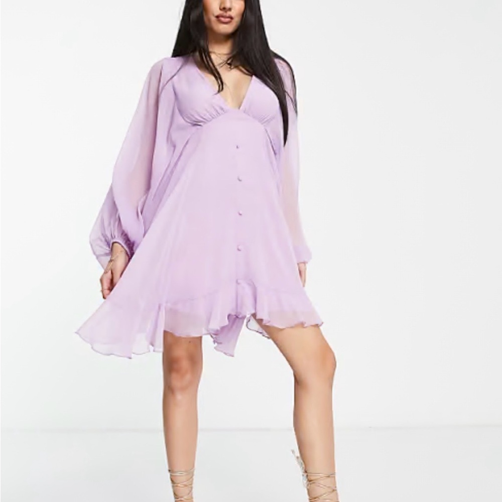Elegant Lavender Women's Dress